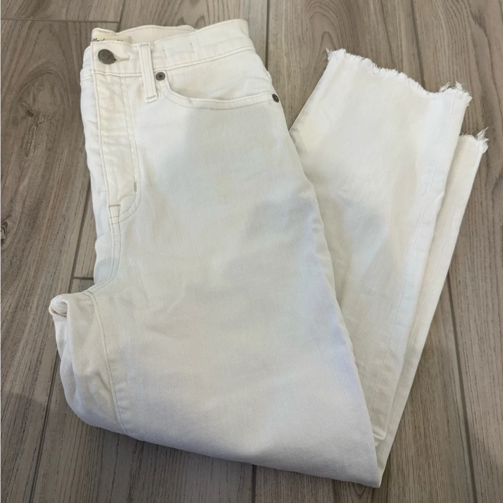 Madewell White Classic Straight Jeans